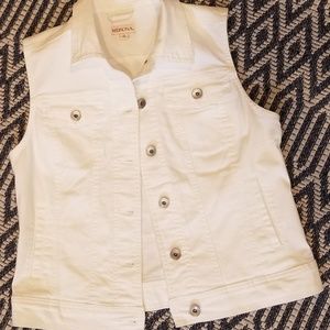 White Denim Vest